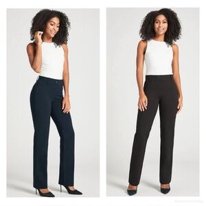 Betabrand Classic Dress Pant Yoga Pant Straight Leg Bundle